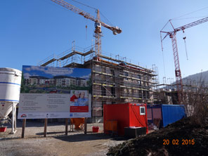 Baufortschritt im Februar 2015 - Rohbauarbeiten